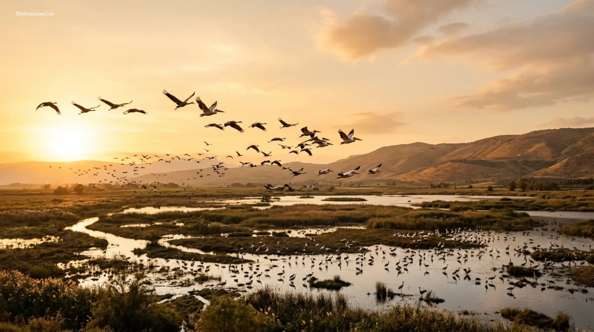 Заповедник Хула: где наблюдать за пеликанами и журавлями